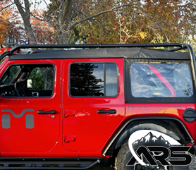 JL Wrangler 4xE With The Low Profile Roof Trusses Spanning From The Front Hoop & Rear Hoop