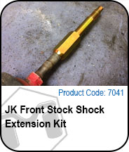 JK front stock shock extension kit