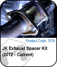 JK exhaust spacer kit 2012 to current
