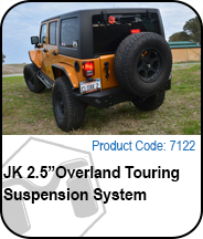 jk 2.5 inch overland touring suspension system