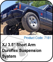 XJ 3.5 inch short arm duroflex suspension system