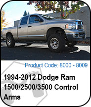 1994 to 2012 dodge ram control arms