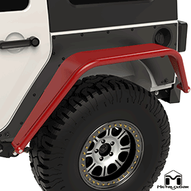 Jeep JK Wrangler Overline Hi-Clearance Dovetailed & Removable Rear Flare,  Wide 8