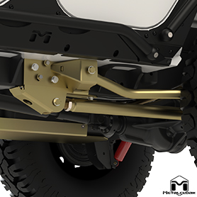 Representation Of The Gold Zinc JK Wrangler Rear Long Arm Mounts On Jeep