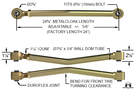 JT Gladiator / JL Wrangler Lower Front Duroflex Control Arms