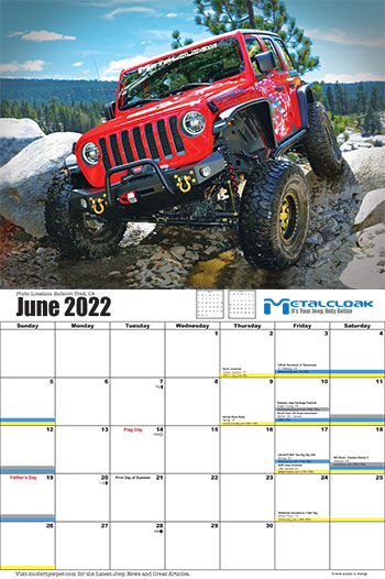 ModernJeeper Off Road Event Calendar Full Spread