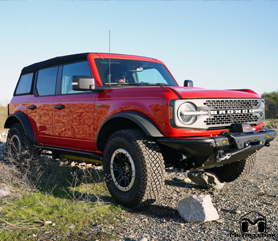 Red Bronco 6G With MetalCloak Front Bumper