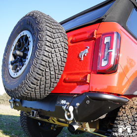 Red Bronco 6G With MetalCloak Rear Bumper